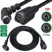Mini DIN 7 Pin A/V Cable 1.8m (M-F Elbow) - 6