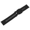 18mm Black Silicone Watch Band with Solid Steel Buckle - 3