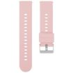 22mm Pink Silicone Watch Band with Solid Color Steel Buckle - 1