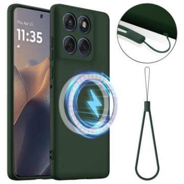 Motorola Edge 60 Pro Shockproof Magsafe Phone Case - Dark Green - 1