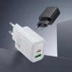 hoco N63 PD30W+QC3.0 Charger EU Plug with 1m Type-C to 8 Pin Cable - 6