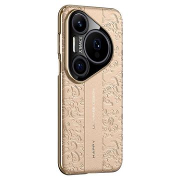 Huawei Pura 80 Ultra 5G Gold Leather PC Case - Cloud Dragon Design - 1