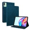 Tecno Megapad 11 Tablet Case - Blue Butterfly Flower Embossed Leather - 1