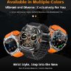 GT98 2-in-1 IP67 Smartwatch & Bluetooth Headphone, Silver Orange - 4