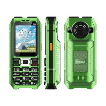 UNIWA M6000 Keypad Phone, Dual Flashlights, 4 SIM, SOS, FM, US Plug - 1