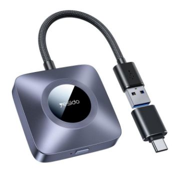Yesido KM23 Grey Wireless CarPlay USB to Type-C Adapter - 1