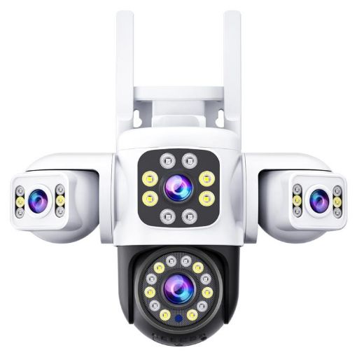 2MP HD 360 Panorama 3 Lens Wireless WiFi Camera, 30-Day Memory - 1