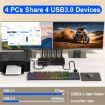 KC-KVM402DP 8K 30Hz Dual Monitor KVM Switch, 4 In 2 Out, EU Plug - 6