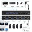 8K 30Hz Dual Monitor KVM Switch, 4 In 2 Out, DP/USB3.0, UK Plug - 3