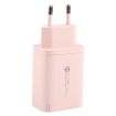 65W QC3.0 USB & USB-C PD Quick Charger, EU Plug (Pink) - 2