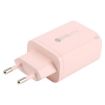 65W QC3.0 USB & USB-C PD Quick Charger, EU Plug (Pink) - 3