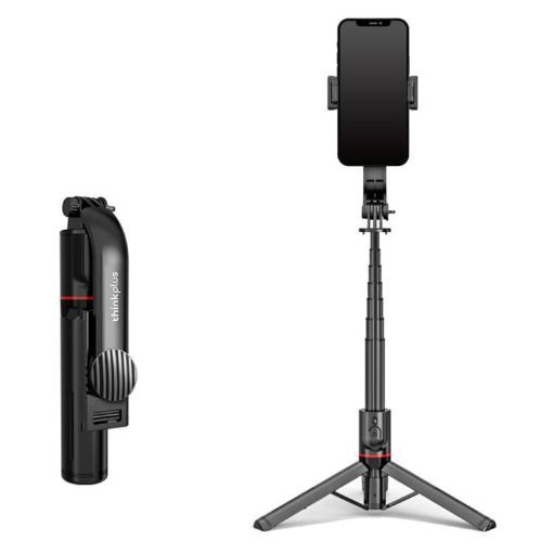 Lenovo Thinkplus H11B Bluetooth Selfie Stick, 1.1m, Stainless Steel - 1