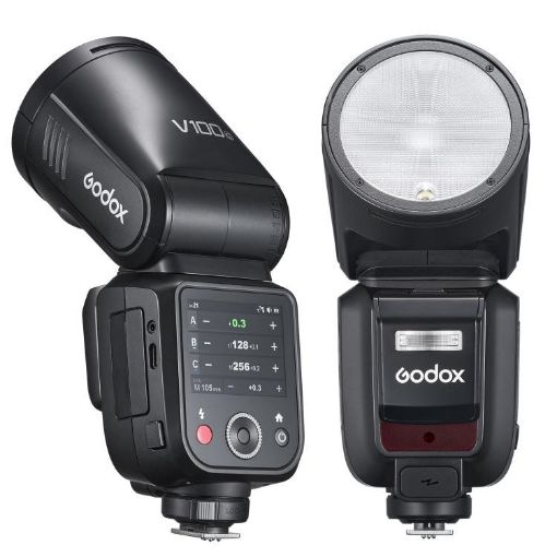 Godox V100 Round Head TTL Flash Speedlite For Canon - EU Plug - 1