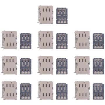 10pcs Original SIM Card Reader for Galaxy S21 FE SM-G990 - 1