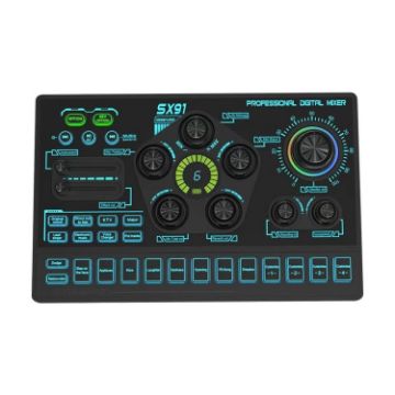 SX91 Multi-function Mixer & Sound Card for Live Streaming (Black) - 1