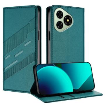 Ulefone Note 19 Dark Green Embossed Retro Leather Wallet Case - 1