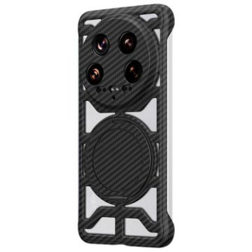 Xiaomi 14 Ultra Carbon Fiber MagSafe Case with Rotating Bracket - 1