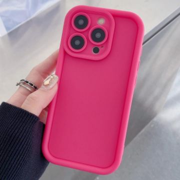iPhone 16 Pro Max Rose Red Shockproof TPU Phone Case - 1