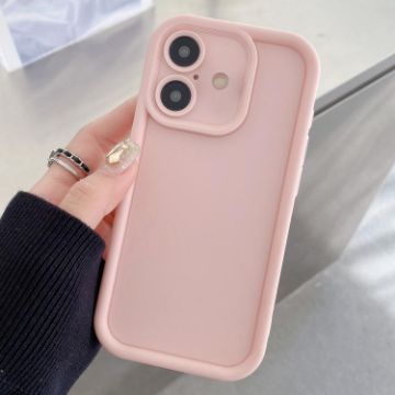 Light Pink Shockproof Frosted TPU Case for iPhone 16 - 1
