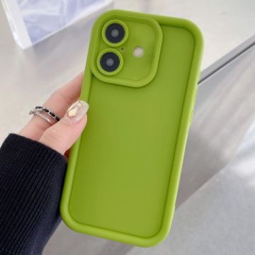 iPhone 16 Shockproof Frosted TPU Case - Fluorescent Green - 1