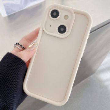 iPhone 15 Plus White Shockproof Frosted TPU Phone Case - 1