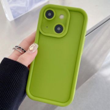 iPhone 15 Plus Shockproof TPU Case, Frosted Green, Precise Fit - 1