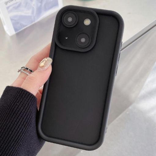 iPhone 14 Plus Shockproof Black TPU Case with Precise Holes - 1