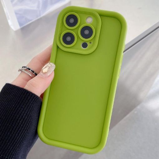 iPhone 13 Pro Shockproof Fluorescent Green TPU Case - 1