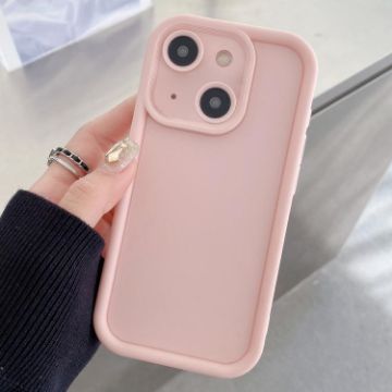 iPhone 13 Light Pink Shockproof Frosted TPU Case with Precise Holes - 1