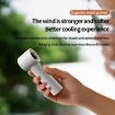 HX-F368 Handheld Fan  Smart Digital Display, High Speed (White) - 4