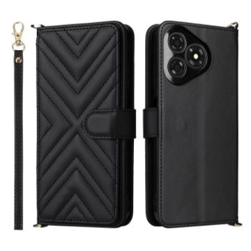 Ulefone Note 19 Leather Case with Wrist Strap & 6 Card Slots (Black) - 1