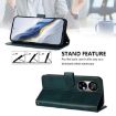 Ulefone Note 17 Pro Retro Leather Case, Dark Green, Line Splicing Buckle - 4
