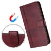 Ulefone Note 21 Retro Leather Case, Wine Red, Line Splicing Buckle - 5
