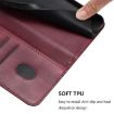 Ulefone Note 21 Retro Leather Case, Wine Red, Line Splicing Buckle - 6