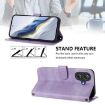 Ulefone Note 21 Retro Leather Phone Case, Purple, Line Splicing Buckle - 4