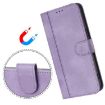 Ulefone Note 21 Retro Leather Phone Case, Purple, Line Splicing Buckle - 5