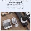 Yesido MC25 750W Travel Plug Adapter Kit with Case (White) - 3