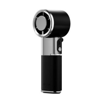 High Speed Black MF119 Handheld Fan with Ice Compress & Cord - 1