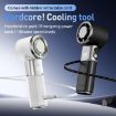 High Speed Black MF119 Handheld Fan with Ice Compress & Cord - 2