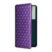 Sharp Aquos R10/R9 Purple Cubic Grid Leather Flip Case - 6
