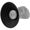Black Universal Silicone Lens Hood, Size: 70-90mm - 1