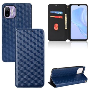 Ulefone Note 6/6P/6T Blue Grid Texture Flip Leather Case - 1