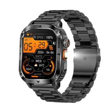 AK80 BT Call Smart Watch, Health Monitoring Fitness Tracker (Black Steel) - 1