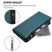 TCL 605/60 SE Dark Green Leather Case: 9 Card Slots & Hand Strap - 5