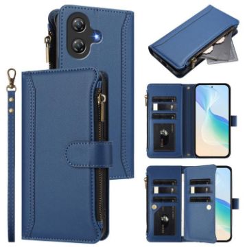 Ulefone Note 21 Leather Case, Magnetic Closure, 9 Slots, Dark Blue - 1
