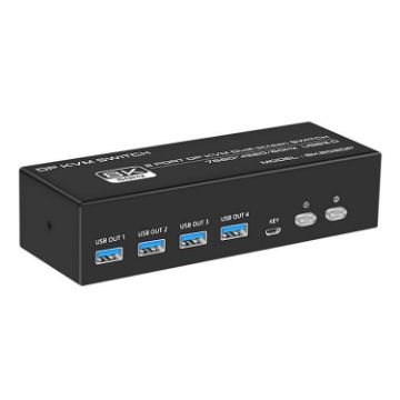 FJGEAR FJ-8K202DP 8K 60Hz DP KVM Switch with USB3.0 (EU Plug) - 1