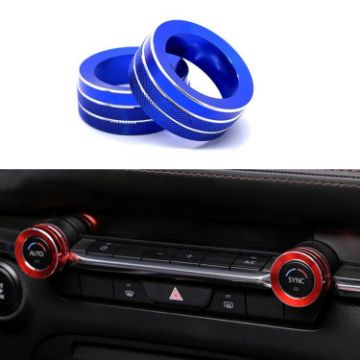 Mazda Axela CX-30 2020-2022 Control Knob Decorative Rings (Blue) - 1