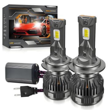 H7 50W 6000LM 6000K LED Headlight Bulbs (2-Pack, Gun Color) - 1