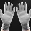 Striped Anti-static PU Palm Gloves, Random Color, Size: S - 4
