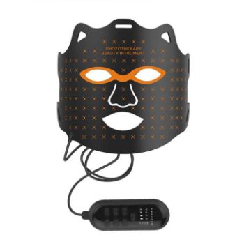 LED Colorful Photon Facial Rejuvenation Mask - EU Plug (Black) - 1